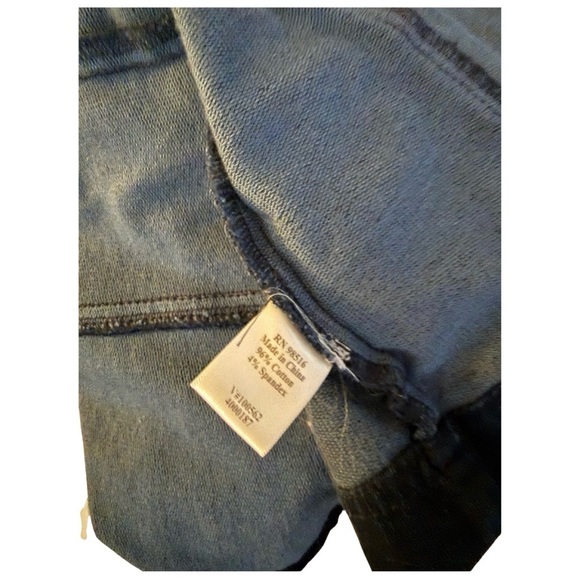 Nautical Stretch Coldwater Creek Denim Dark Blue Utility Snap Jacket - Picture 8 of 8